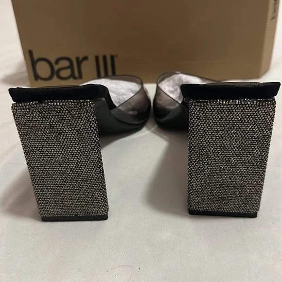 Bar lll Women's Avva Slide Dress Sandals black size 7.5 - Picture 9 of 10